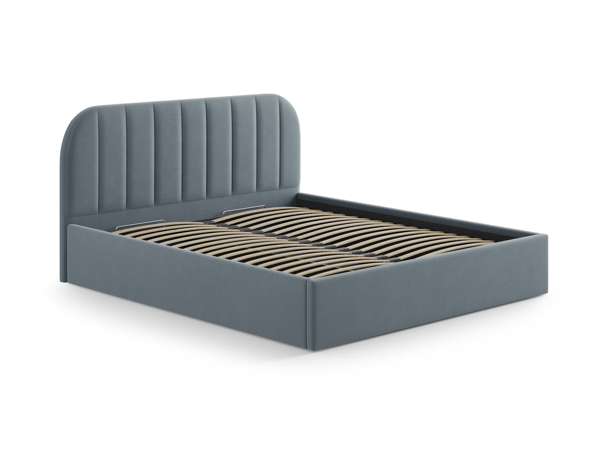 Billy Velour Headboard in Light Blue-Bluvel präsentiert im Onlineshop von KAQTU Design AG. Kopfteile ist von Micadoni