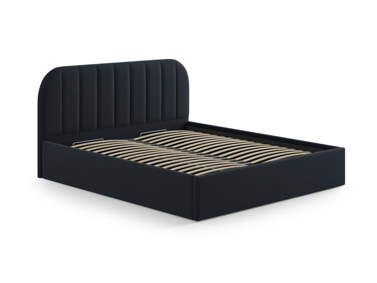 Billy Velour Headboard in Dark Blue-Bluvel präsentiert im Onlineshop von KAQTU Design AG. Kopfteile ist von Micadoni