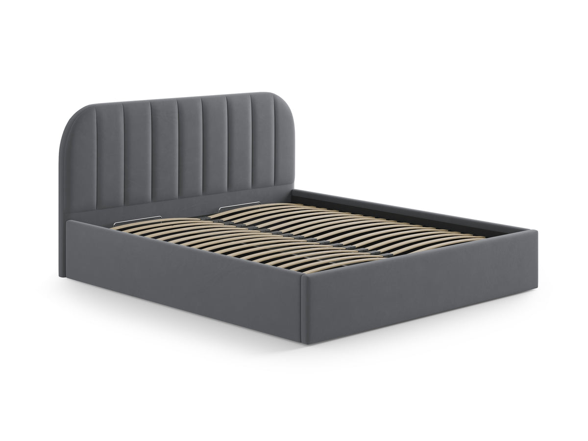 Billy Velour Headboard in Grey-Bluvel präsentiert im Onlineshop von KAQTU Design AG. Kopfteile ist von Micadoni
