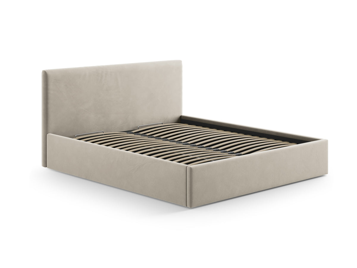 Remo Velour Headboard in Dark Beige-Bluvel präsentiert im Onlineshop von KAQTU Design AG. Kopfteile ist von Micadoni