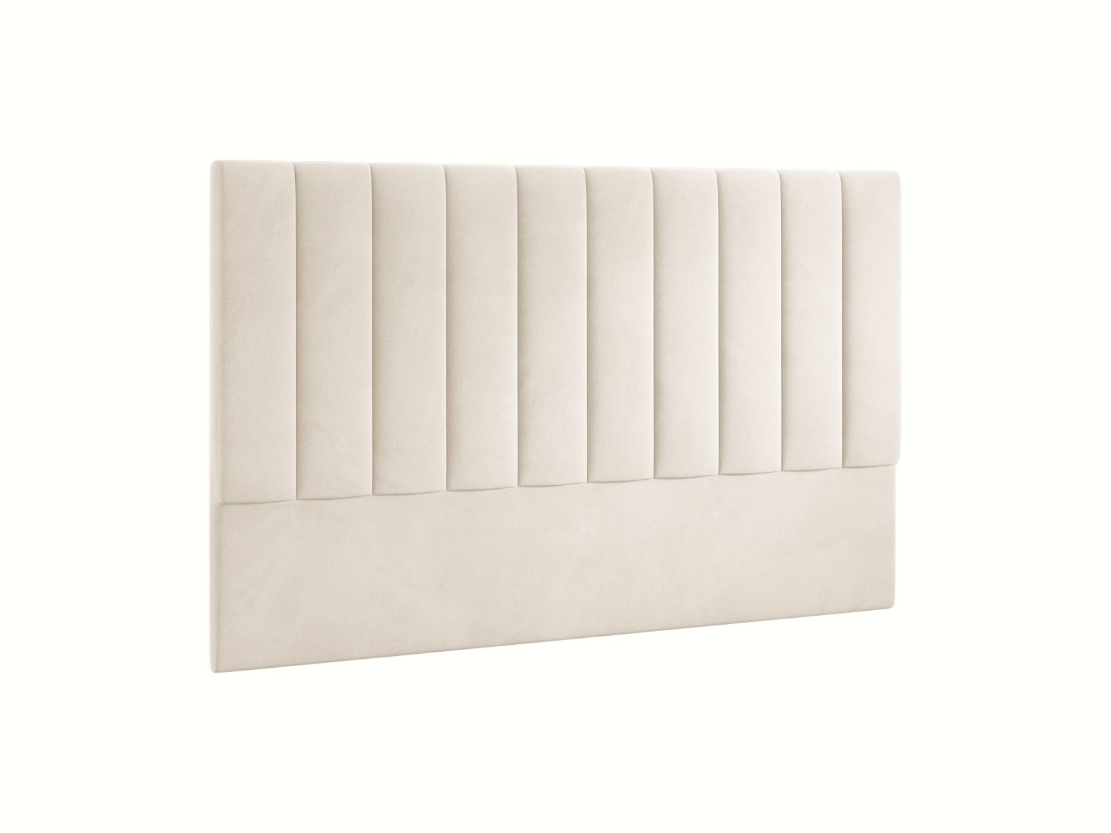 Stilvolles Kopfteil Marl in edlem Ivory-Magic Velvet, 200 cm breit, perfekt für ein elegantes Schlafzimmerambiente von Micadoni.