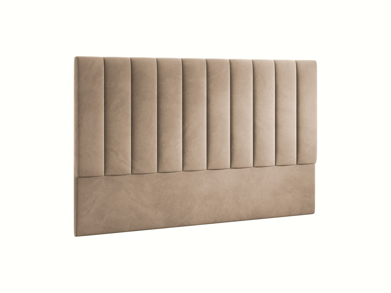 Stilvolles Kopfteil Marl in sanftem Almond Beige, gefertigt aus hochwertigem Magic Velvet, perfekt für ein modernes Schlafzimmerambiente.