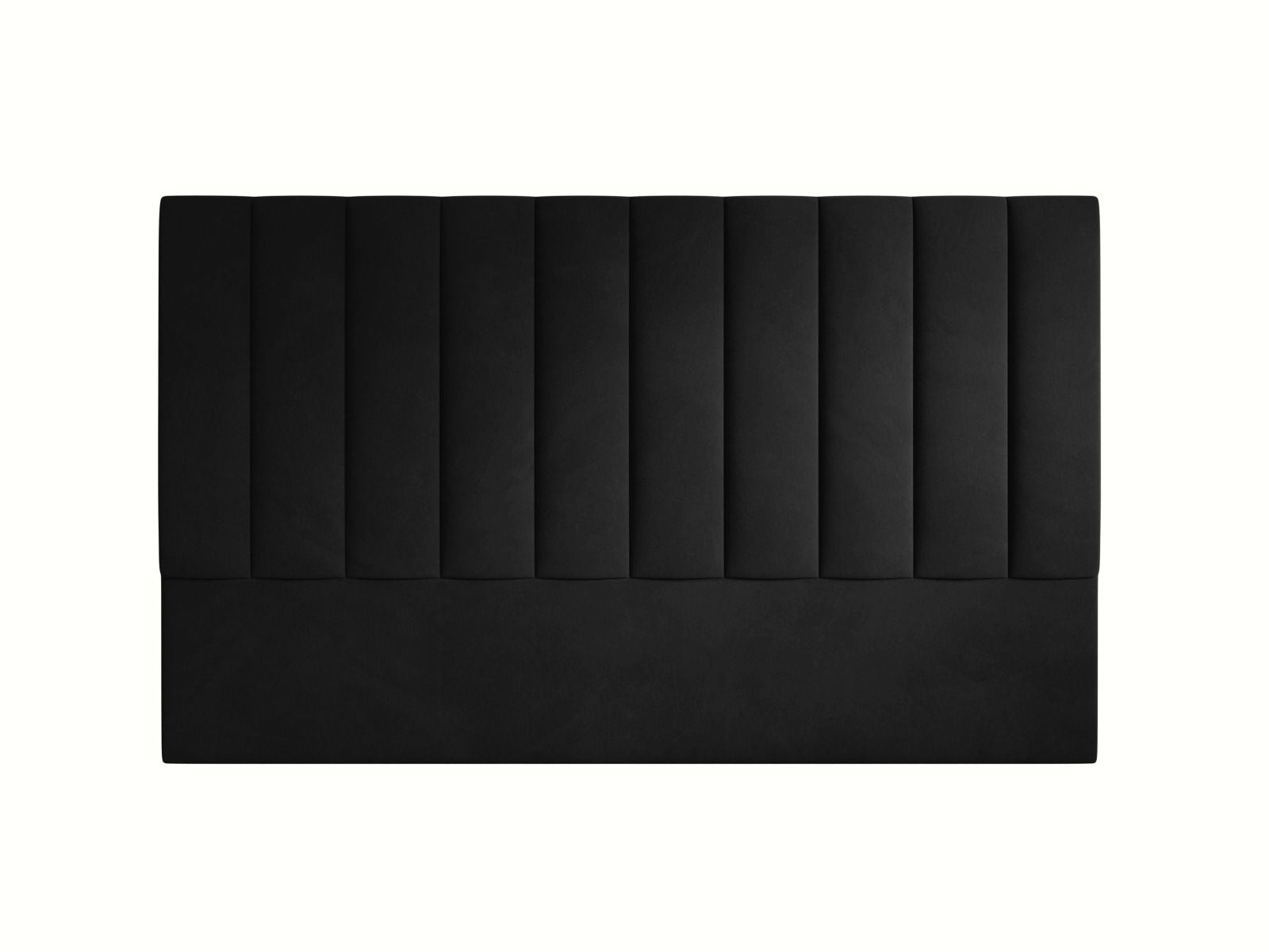 Elegantes Kopfteil Marl in 200 cm Breite, gefertigt aus hochwertigem Black-Magic Velvet, ideal für ein modernes Schlafzimmerdesign.