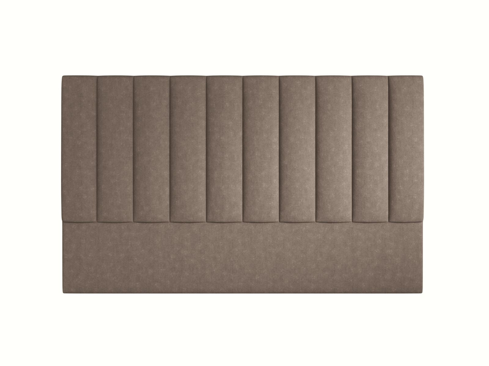 Elegantes Kopfteil Marl von Micadoni, 200 cm, in luxuriösem Cappuccino-Liberty, perfekt für zeitgemäße Schlafzimmerakzente.