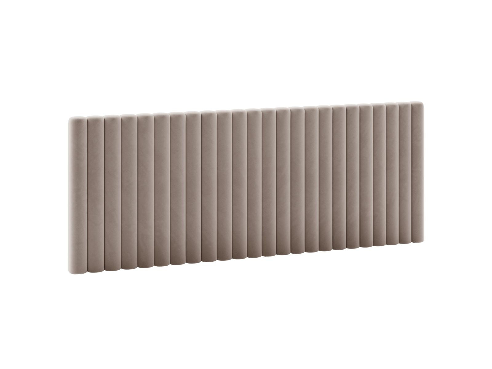 Elegantes Kopfteil Mistero in Warm Grey, 240 cm breit, ideal für stilvolle Schlafzimmergestaltung, erhältlich bei KAQTU Design AG.