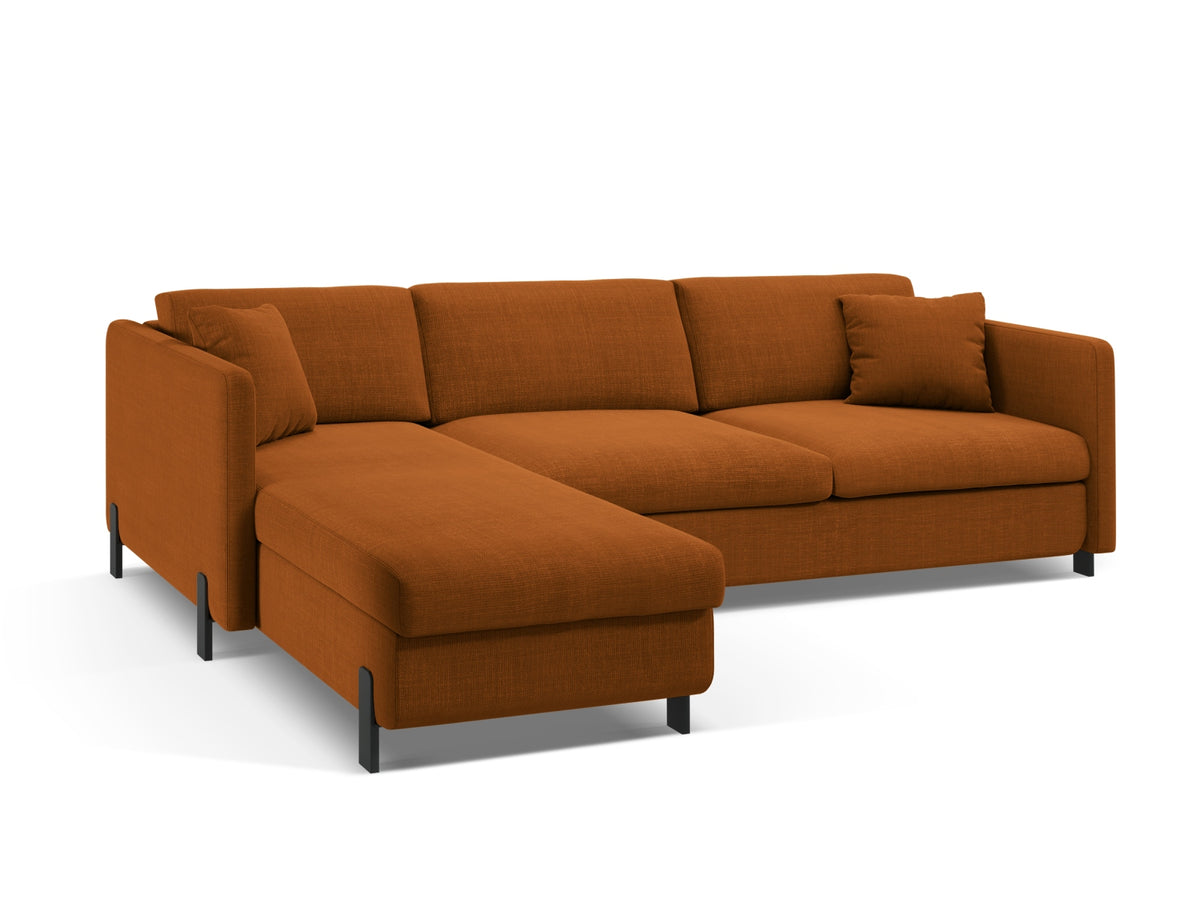 Gloria Ecksofa links mit Schlaffunktion und Stauraum 5 Sitzer in Brick-Bjorn präsentiert im Onlineshop von KAQTU Design AG. Bettsofa links ist von Micadoni