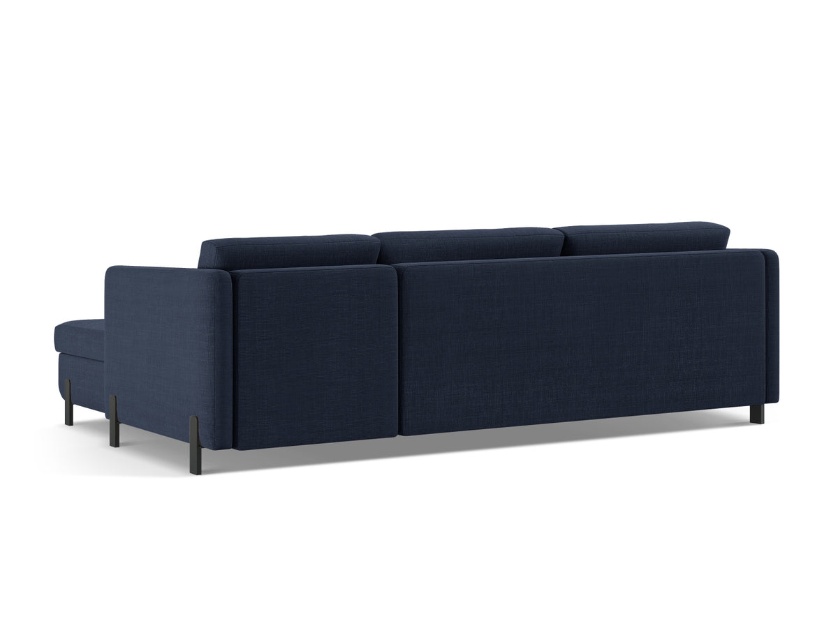 Gloria Ecksofa links mit Schlaffunktion und Stauraum 5 Sitzer in Blue-Bjorn präsentiert im Onlineshop von KAQTU Design AG. Bettsofa links ist von Micadoni