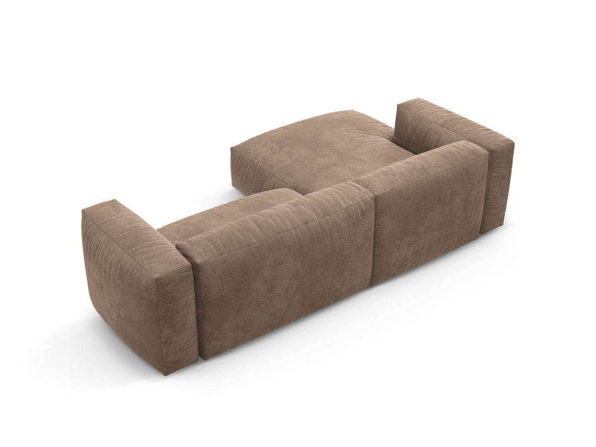 4-Sitzer Ecksofa links mit Schlaffunktion Martina in Dark Beige-Vogue präsentiert im Onlineshop von KAQTU Design AG. Bettsofa links ist von Micadoni