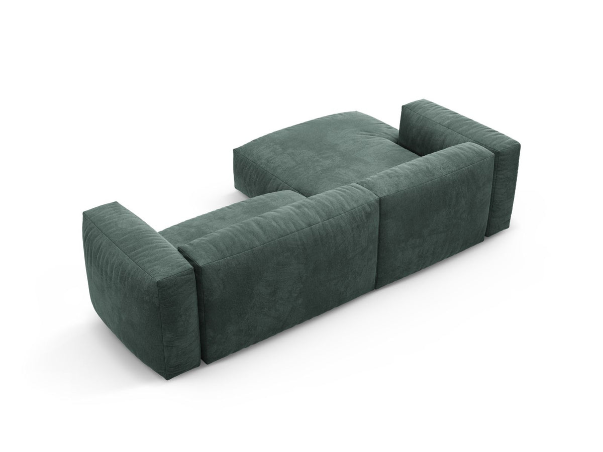 4-Sitzer Ecksofa links mit Schlaffunktion Martina in Petrol-Vogue präsentiert im Onlineshop von KAQTU Design AG. Bettsofa links ist von Micadoni
