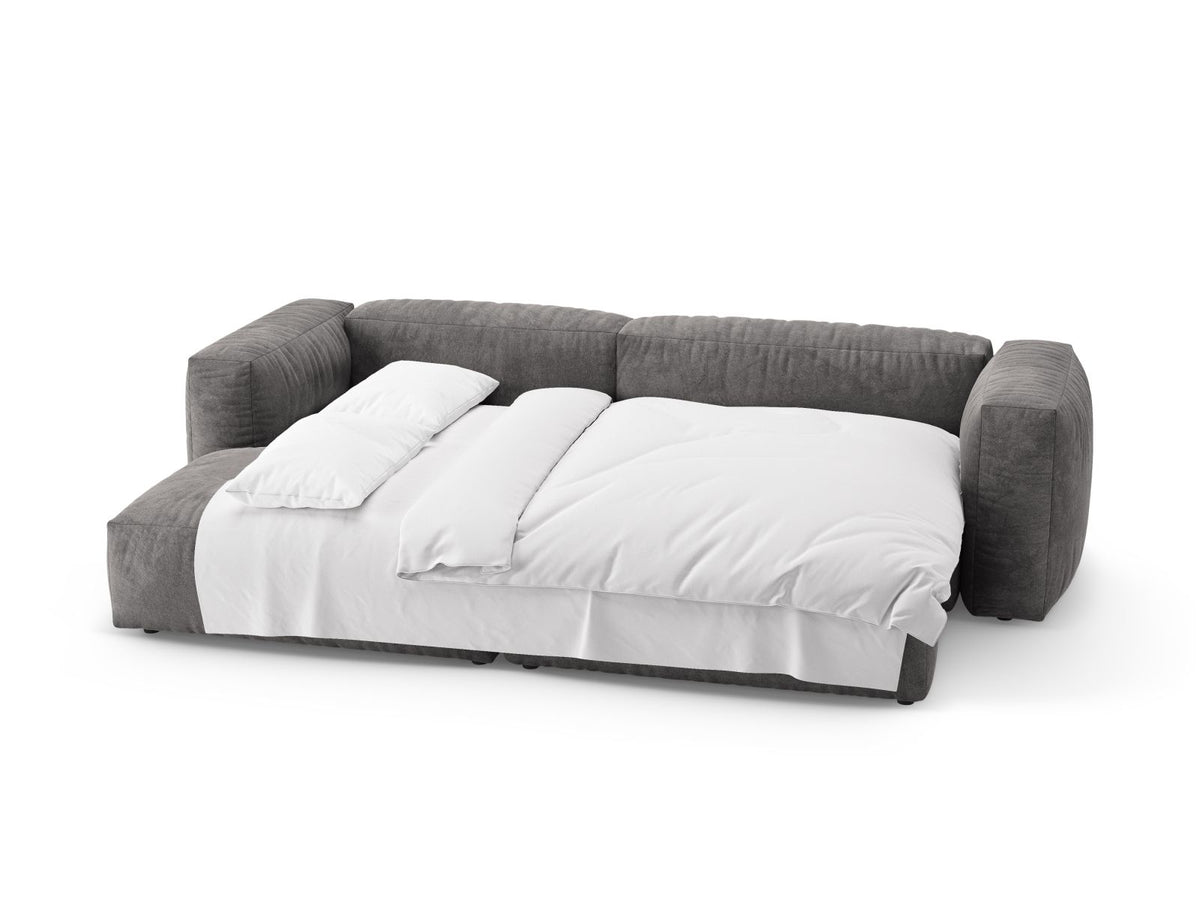 4-Sitzer Ecksofa links mit Schlaffunktion Martina in Grey-Vogue präsentiert im Onlineshop von KAQTU Design AG. Bettsofa links ist von Micadoni