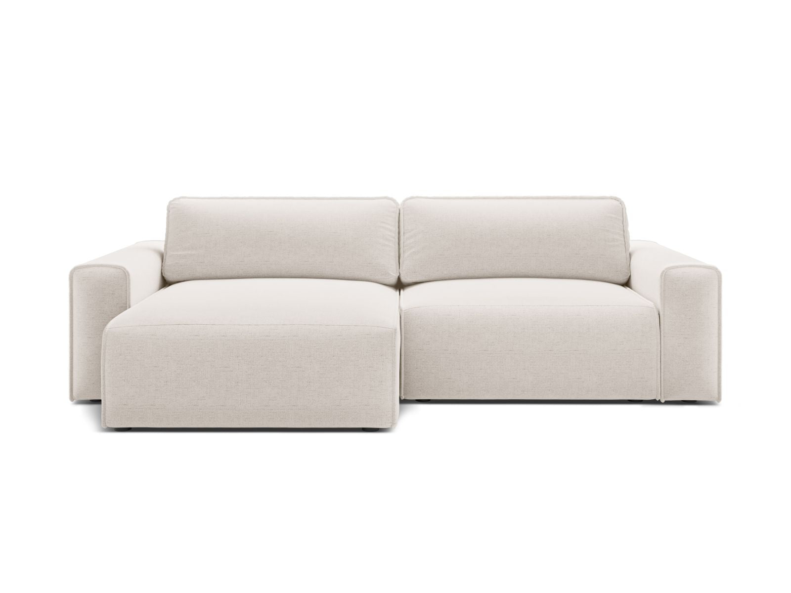 3-Sitzer Ecksofa links mit Bettfunktion und Box Victor in Light Beige-Moly präsentiert im Onlineshop von KAQTU Design AG. Bettsofa links ist von Micadoni