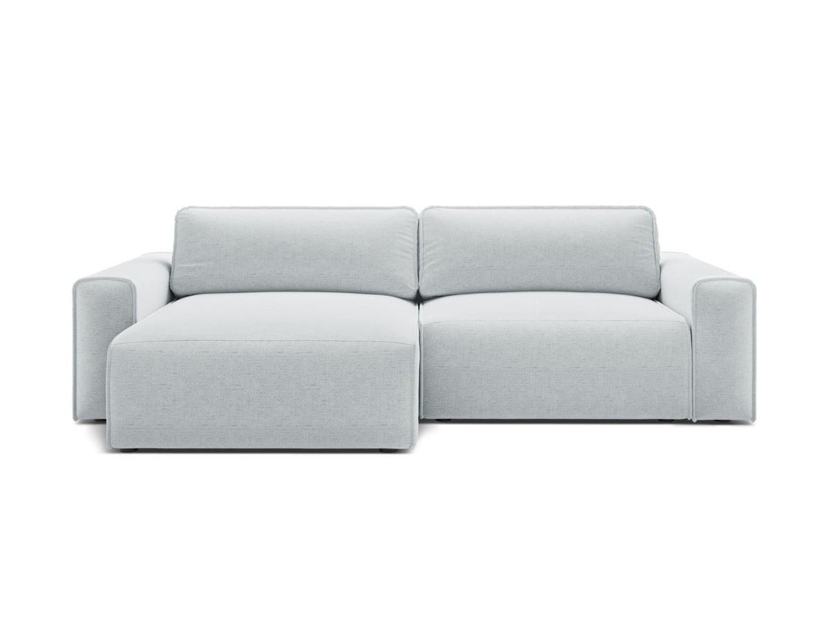 3-Sitzer Ecksofa Victor mit Schlaffunktion und Stauraum, links in Light Grey-Moly präsentiert im Onlineshop von KAQTU Design AG. Bettsofa links ist von Micadoni