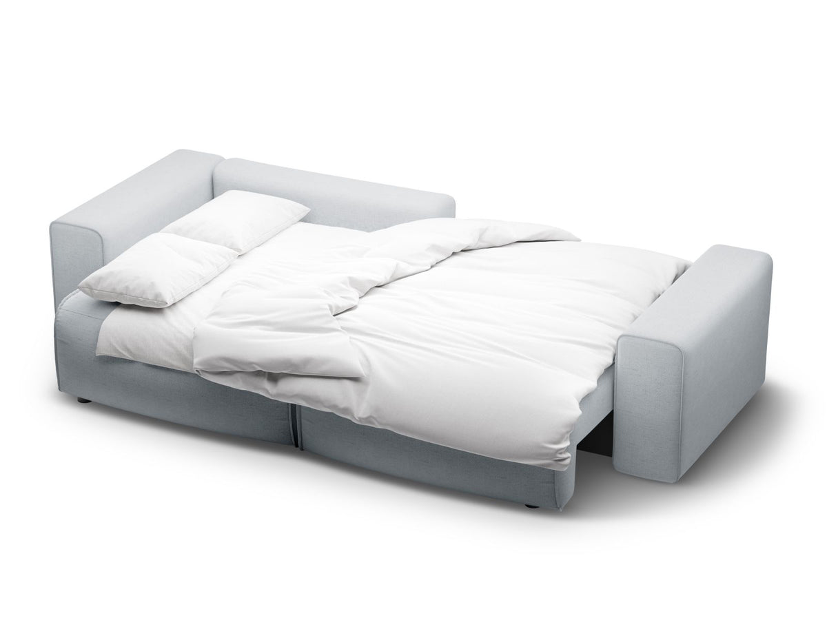 3-Sitzer Ecksofa Victor mit Schlaffunktion und Stauraum, links in Light Grey-Moly präsentiert im Onlineshop von KAQTU Design AG. Bettsofa links ist von Micadoni