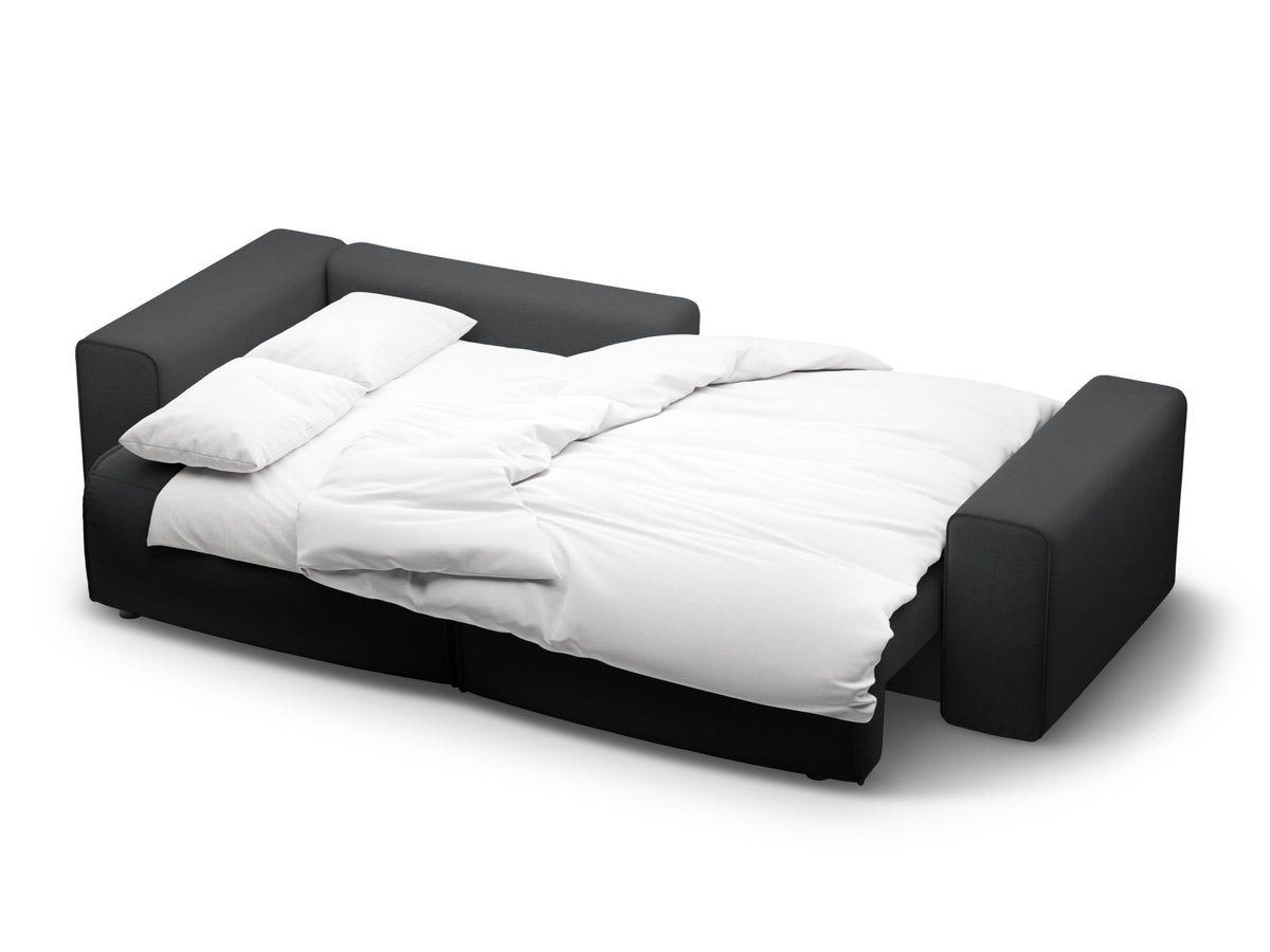 3-Sitzer Ecksofa Victor mit Schlaffunktion und Stauraum, links in Anthracite-Moly präsentiert im Onlineshop von KAQTU Design AG. Bettsofa links ist von Micadoni