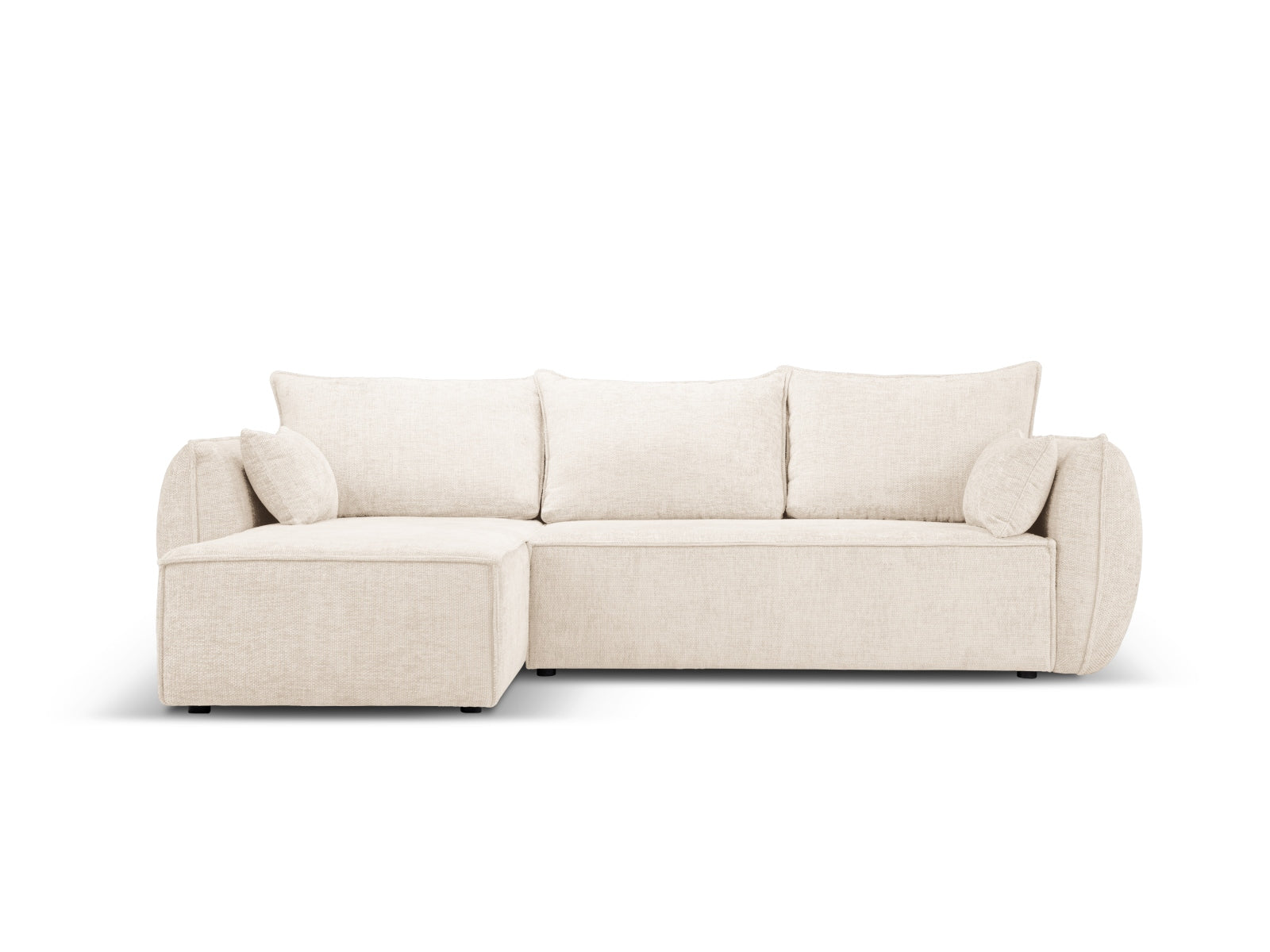 Kaelle Ecksofa links mit Schlaffunktion und Stauraumbox 4 Sitzer in Light Beige-Haga präsentiert im Onlineshop von KAQTU Design AG. Bettsofa links ist von Micadoni