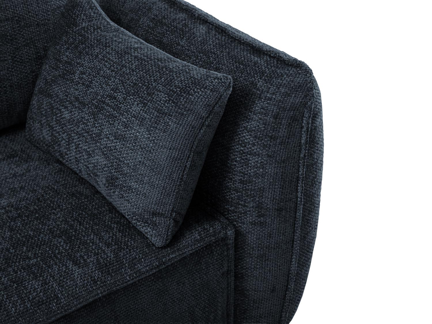 Stylisches Kaelle Ecksofa links in Royal Blue, 4-Sitzer mit praktischer Schlaffunktion und Stauraum für zusätzlichen Komfort und Funktionalität.