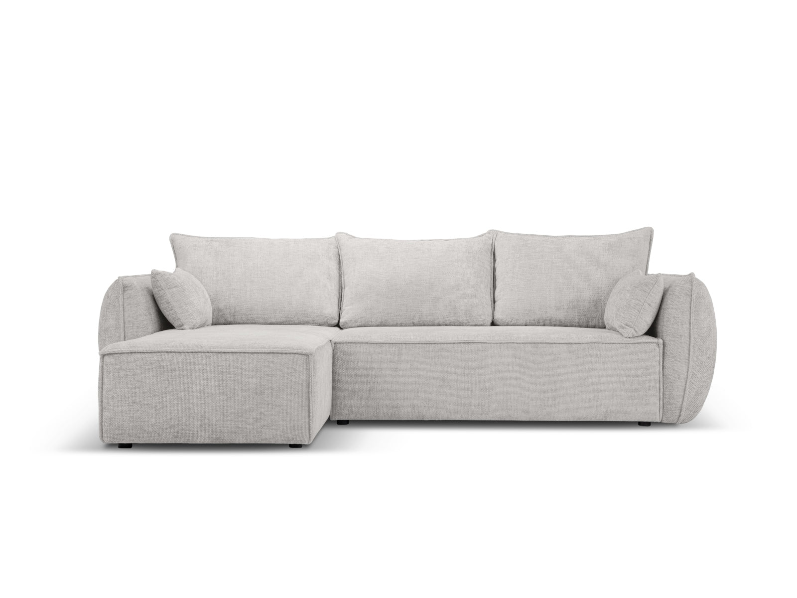 Kaelle Ecksofa links mit Schlaffunktion und Stauraumbox 4 Sitzer in Light Grey-Haga präsentiert im Onlineshop von KAQTU Design AG. Bettsofa links ist von Micadoni