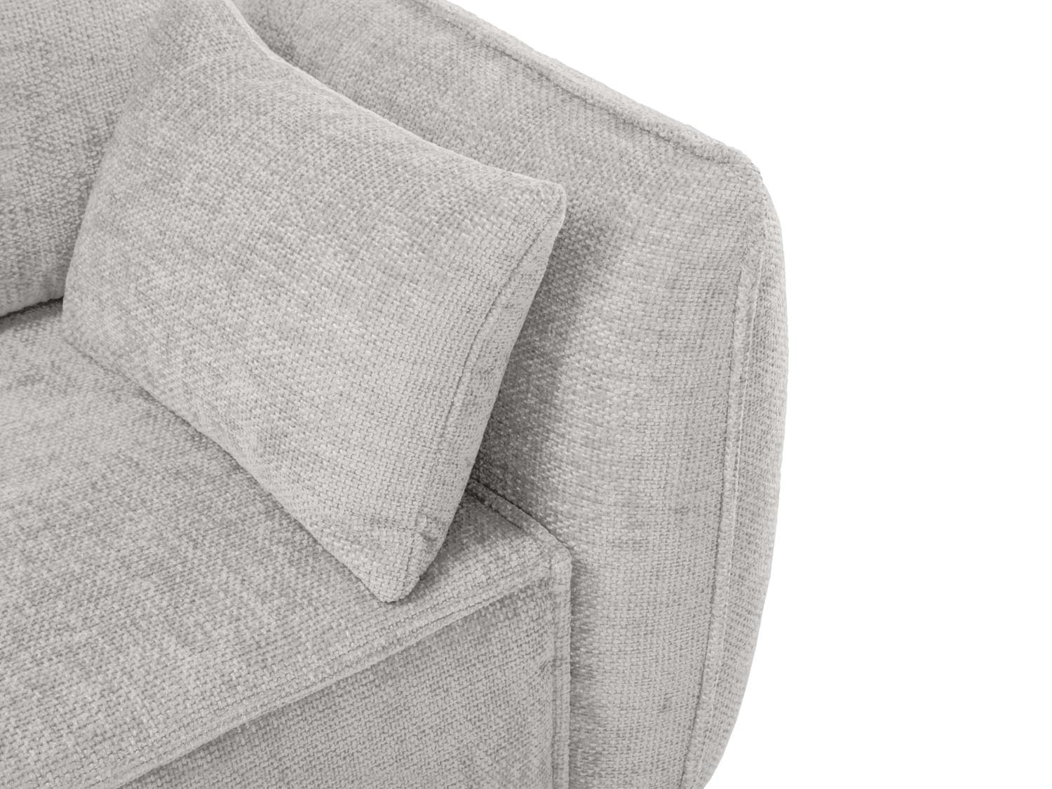Modernes Kaelle Ecksofa links in elegantem Grau, 4-Sitzer mit praktischer Schlaffunktion und Stauraum für optimale Raumnutzung.