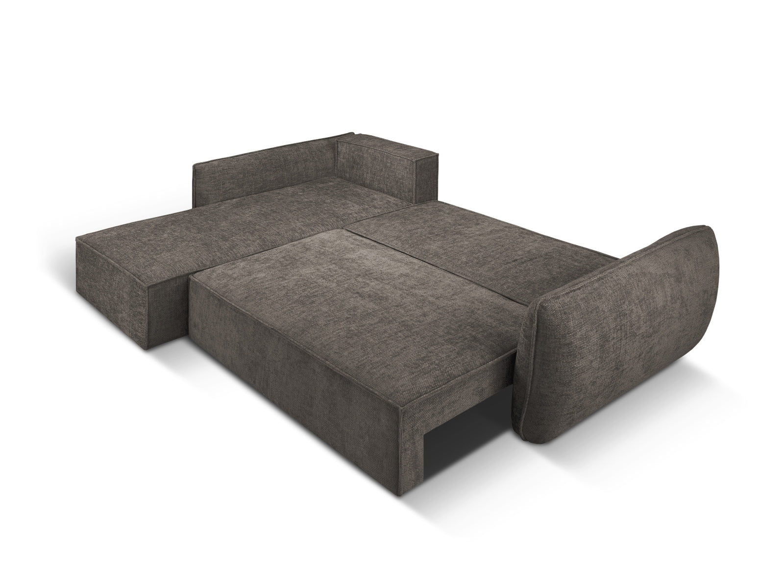Elegantes Kaelle Ecksofa links, 4-Sitzer mit praktischer Schlaffunktion und Stauraum, perfekt für gemütliche Abende und platzsparende Lösungen.