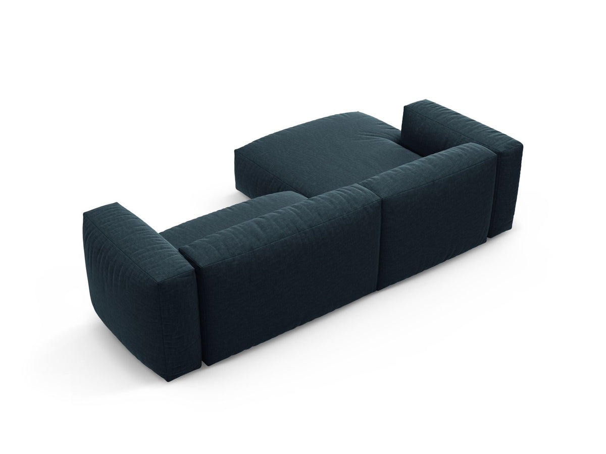 4-Sitzer Ecksofa links mit Bettfunktion Martina in Blue Jeans-Boston präsentiert im Onlineshop von KAQTU Design AG. Bettsofa links ist von Micadoni