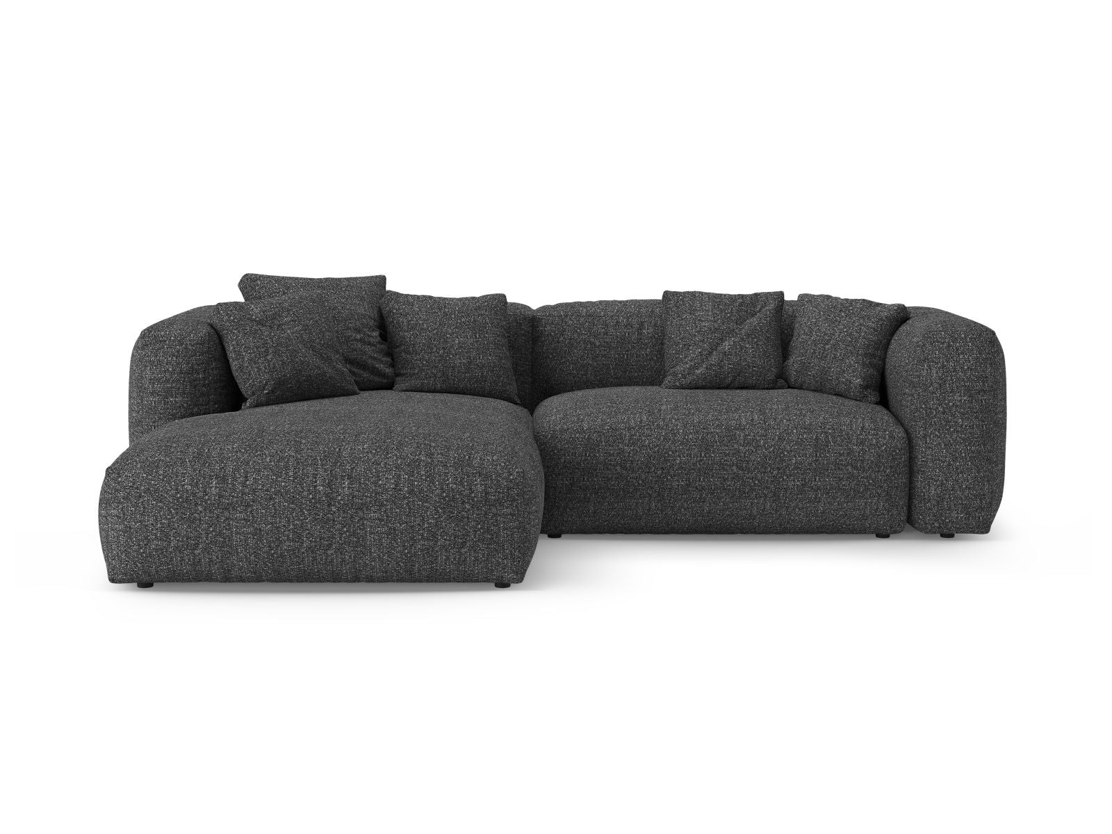 4-Sitzer Ecksofa links mit Schlaffunktion und Stauraum Martina in Anthracite-Monet präsentiert im Onlineshop von KAQTU Design AG. Bettsofa links ist von Micadoni