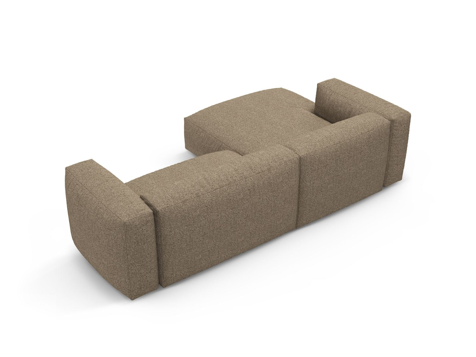 Stylisches 4-Sitzer Ecksofa Martina in elegantem Cappuccino, ideal für entspannte Stunden, mit praktischer Schlaffunktion und Stauraum.