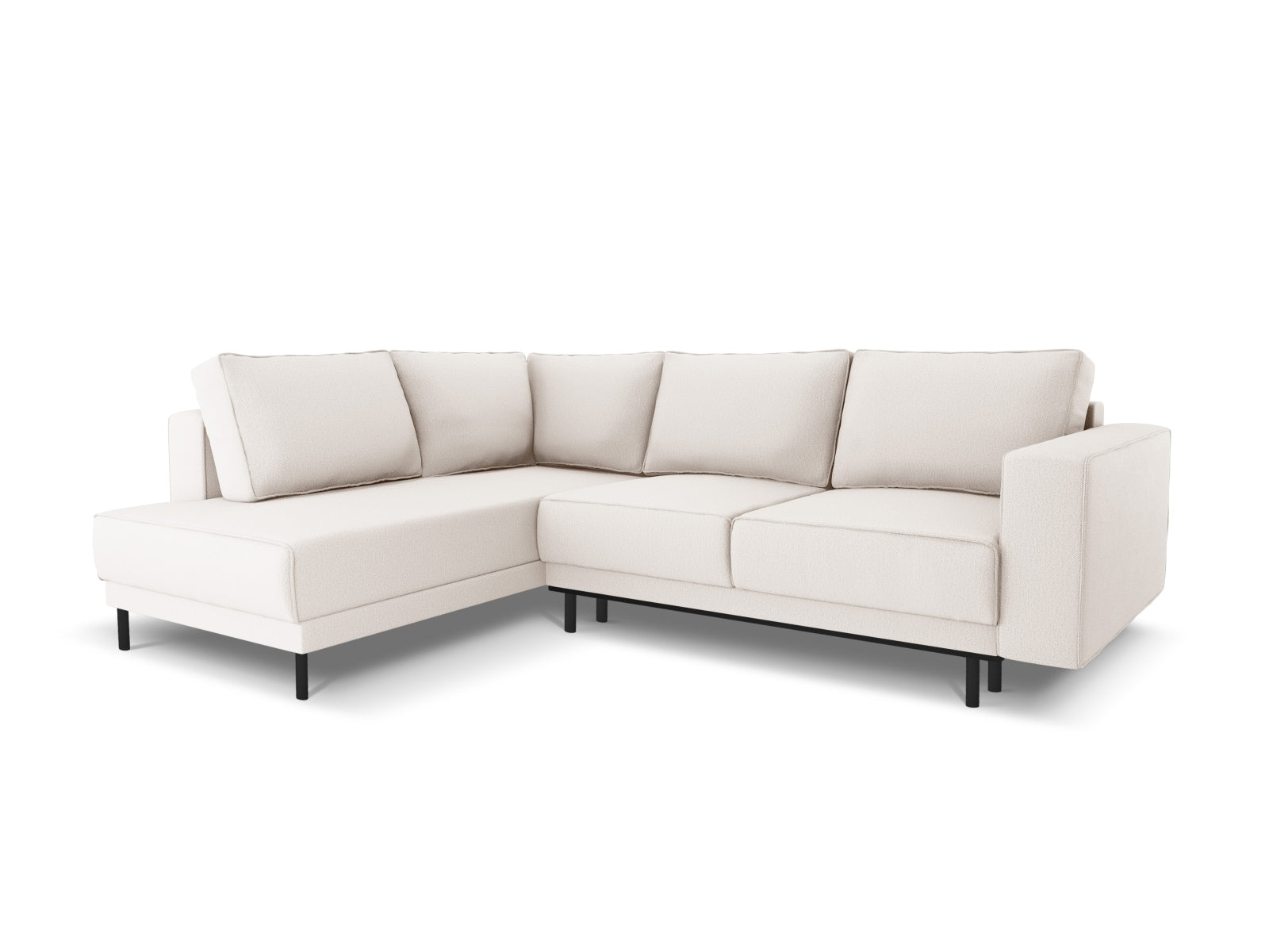 Caro Ecksofa mit Schlaffunktion links 5 Sitzer in Light Beige-Megan präsentiert im Onlineshop von KAQTU Design AG. Bettsofa links ist von Micadoni