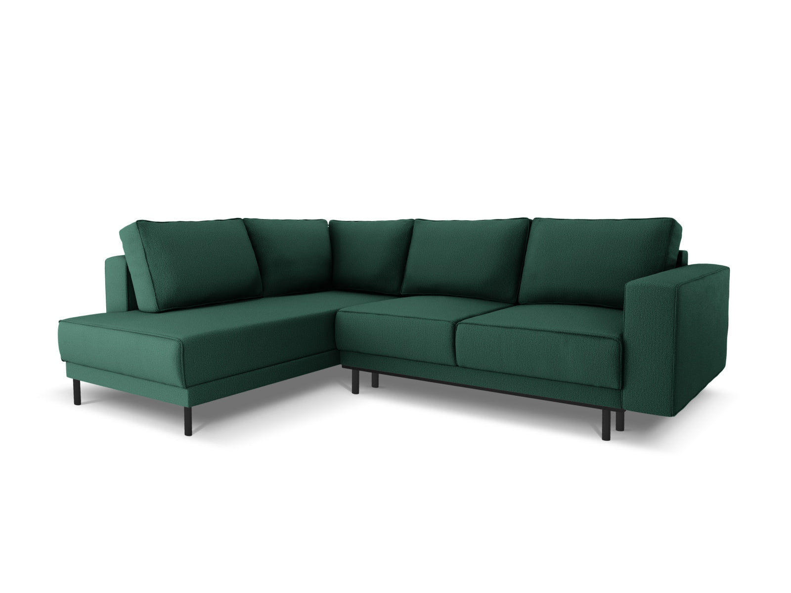 Caro Ecksofa mit Schlaffunktion links 5 Sitzer in Green-Megan präsentiert im Onlineshop von KAQTU Design AG. Bettsofa links ist von Micadoni