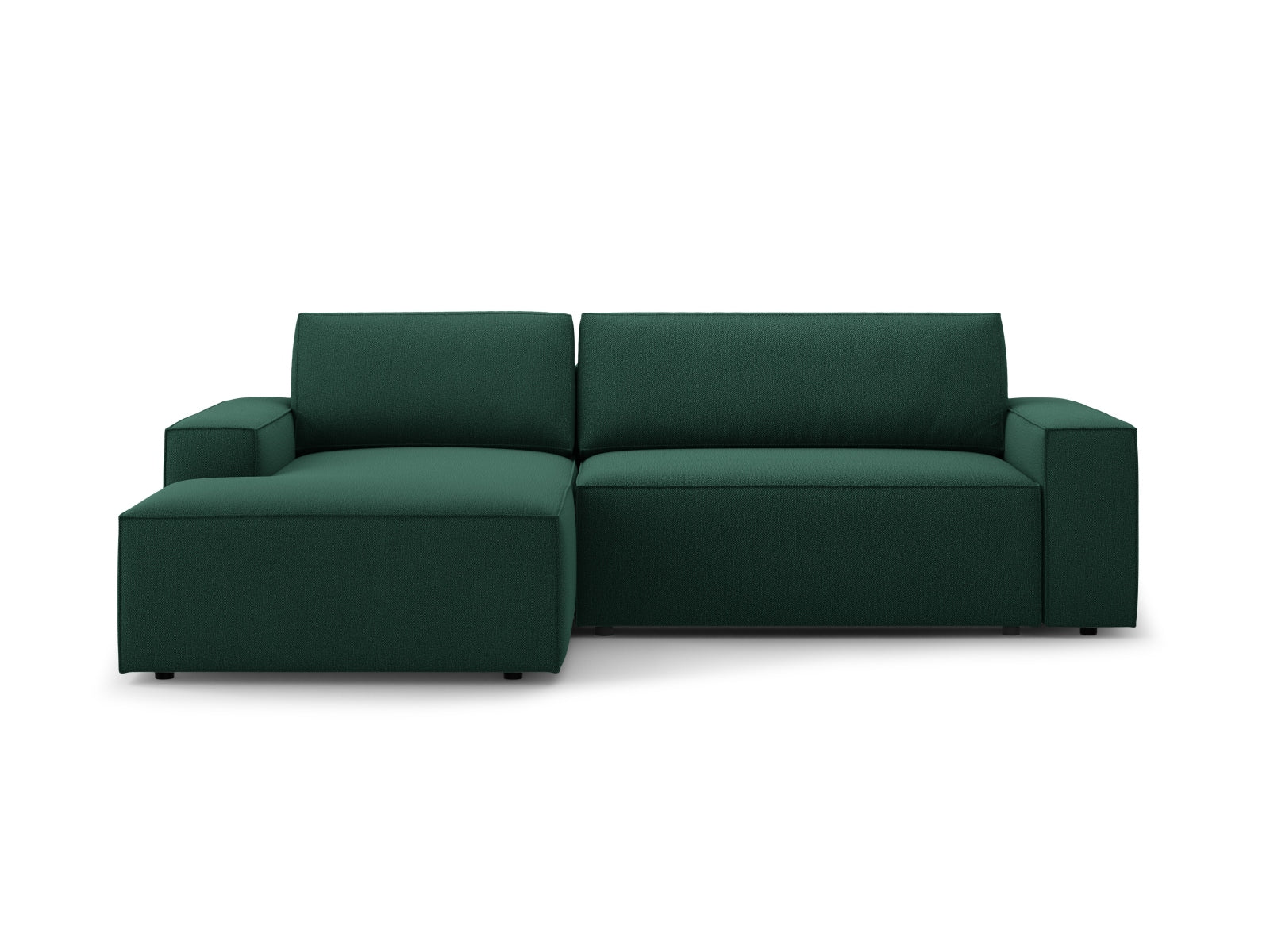 Jodie Ecksofa links mit Schlaffunktion und Stauraumbox 3 Sitzer in Green präsentiert im Onlineshop von KAQTU Design AG. Ecksofa links ist von Micadoni