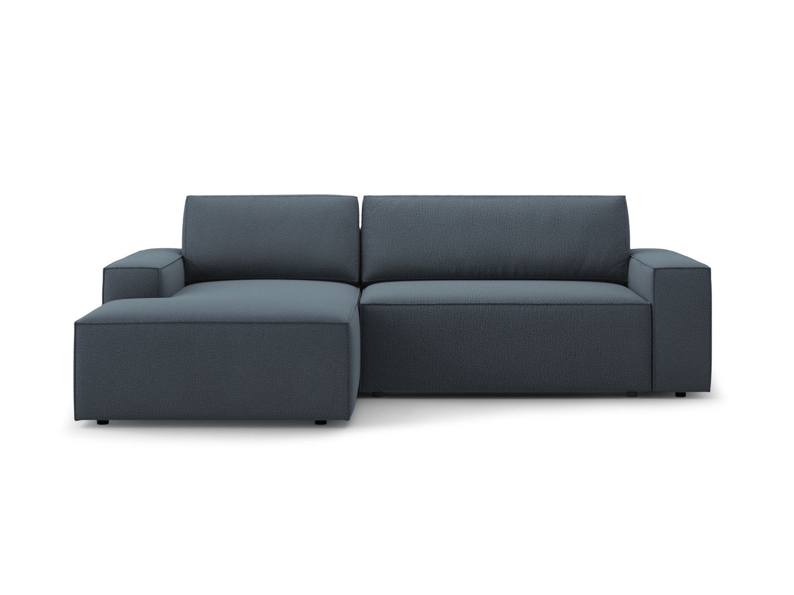 Jodie Ecksofa links mit Schlaffunktion und Stauraumbox 3 Sitzer in Blue-Megan präsentiert im Onlineshop von KAQTU Design AG. Bettsofa links ist von Micadoni