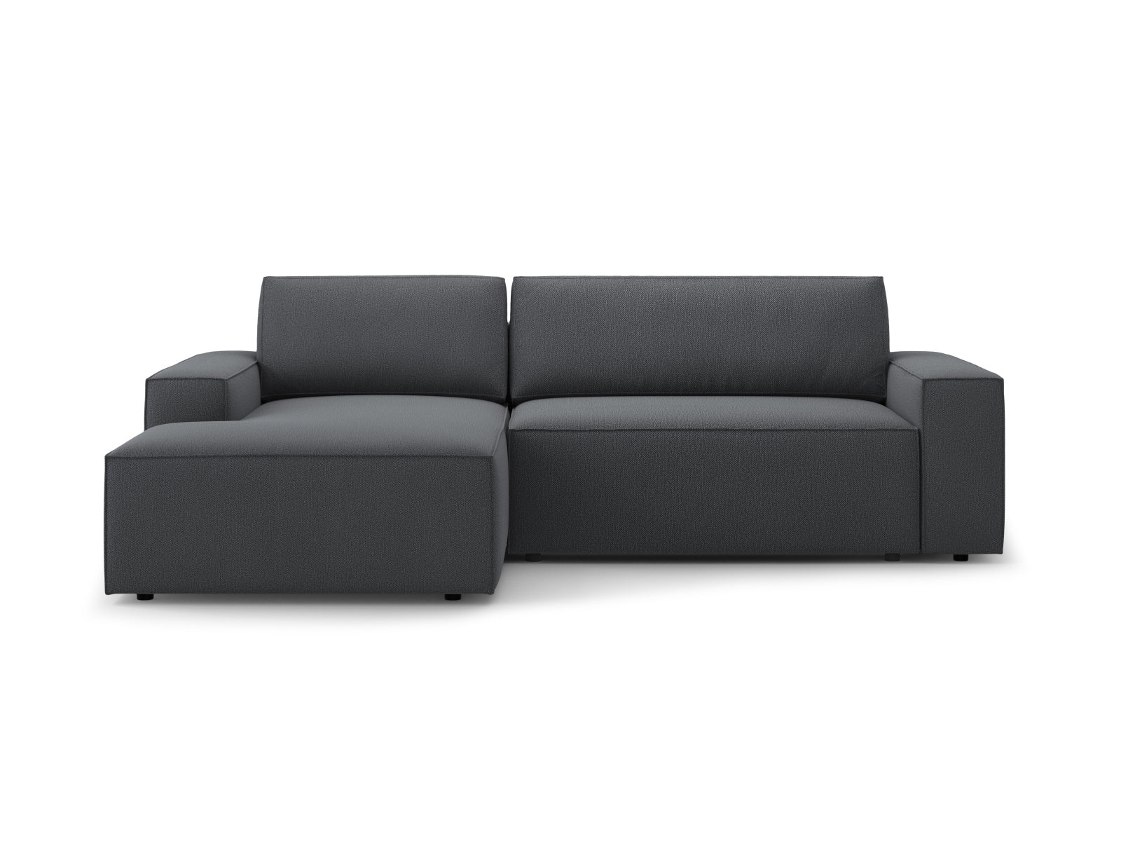 Jodie Ecksofa links mit Schlaffunktion und Stauraumbox 3 Sitzer in Dark Grey-Megan präsentiert im Onlineshop von KAQTU Design AG. Bettsofa links ist von Micadoni