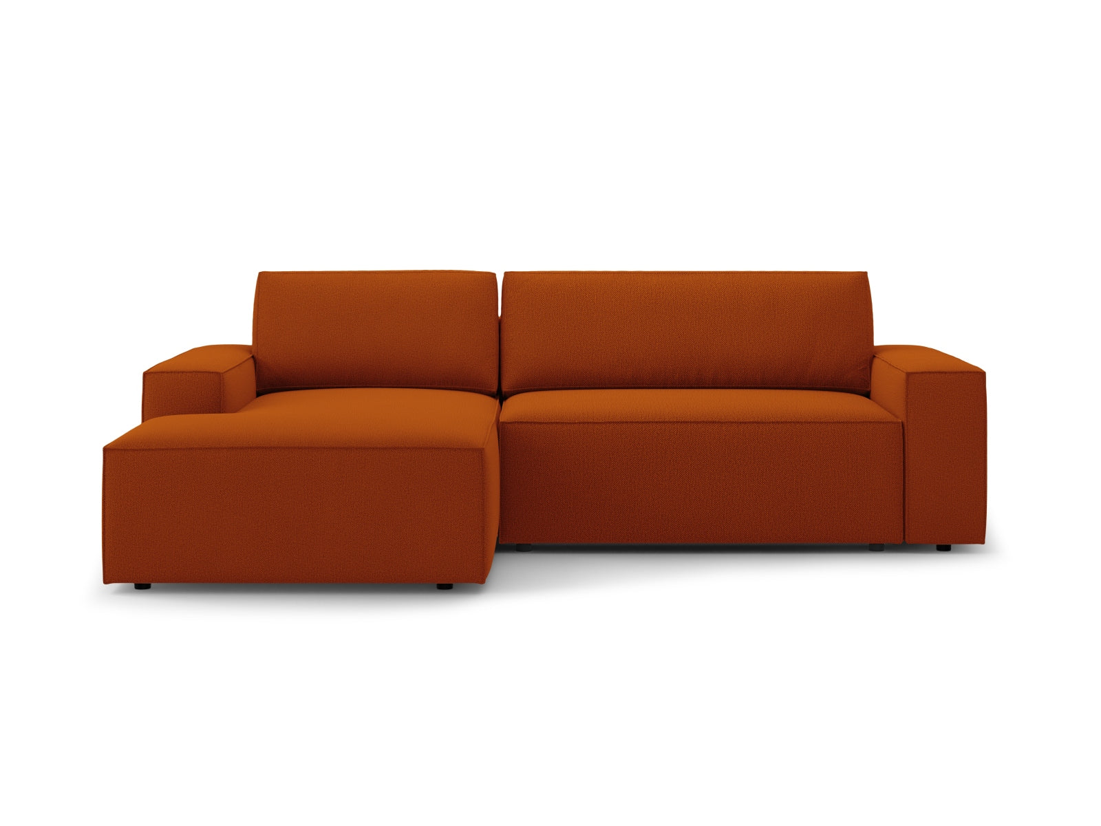 Jodie Ecksofa links mit Schlaffunktion und Stauraumbox 3 Sitzer in Terracotta-Megan präsentiert im Onlineshop von KAQTU Design AG. Bettsofa links ist von Micadoni