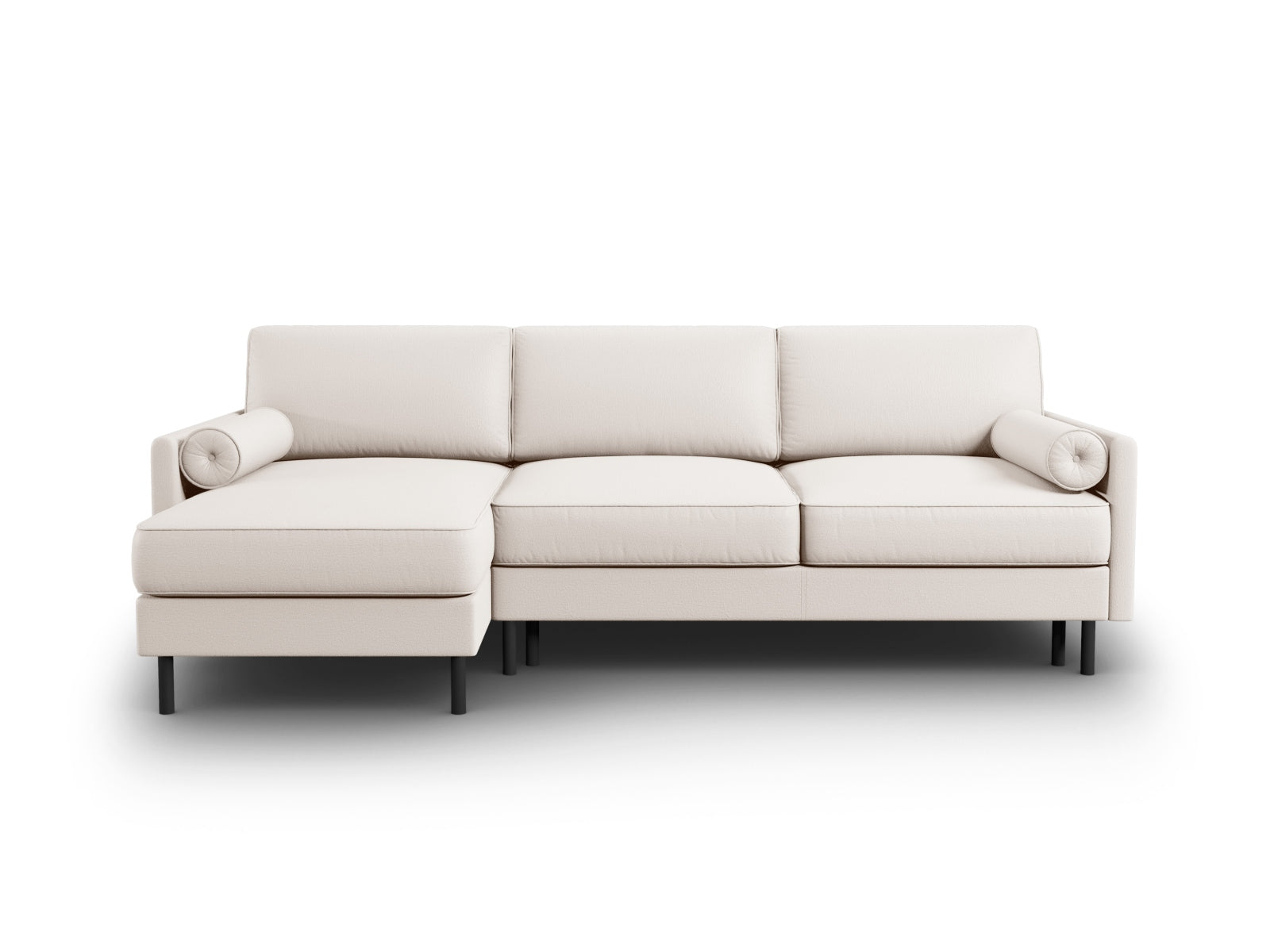 Scott Ecksofa links mit Schlaffunktion Stauraum 5 Sitzer in Light Beige-Megan präsentiert im Onlineshop von KAQTU Design AG. Bettsofa links ist von Micadoni
