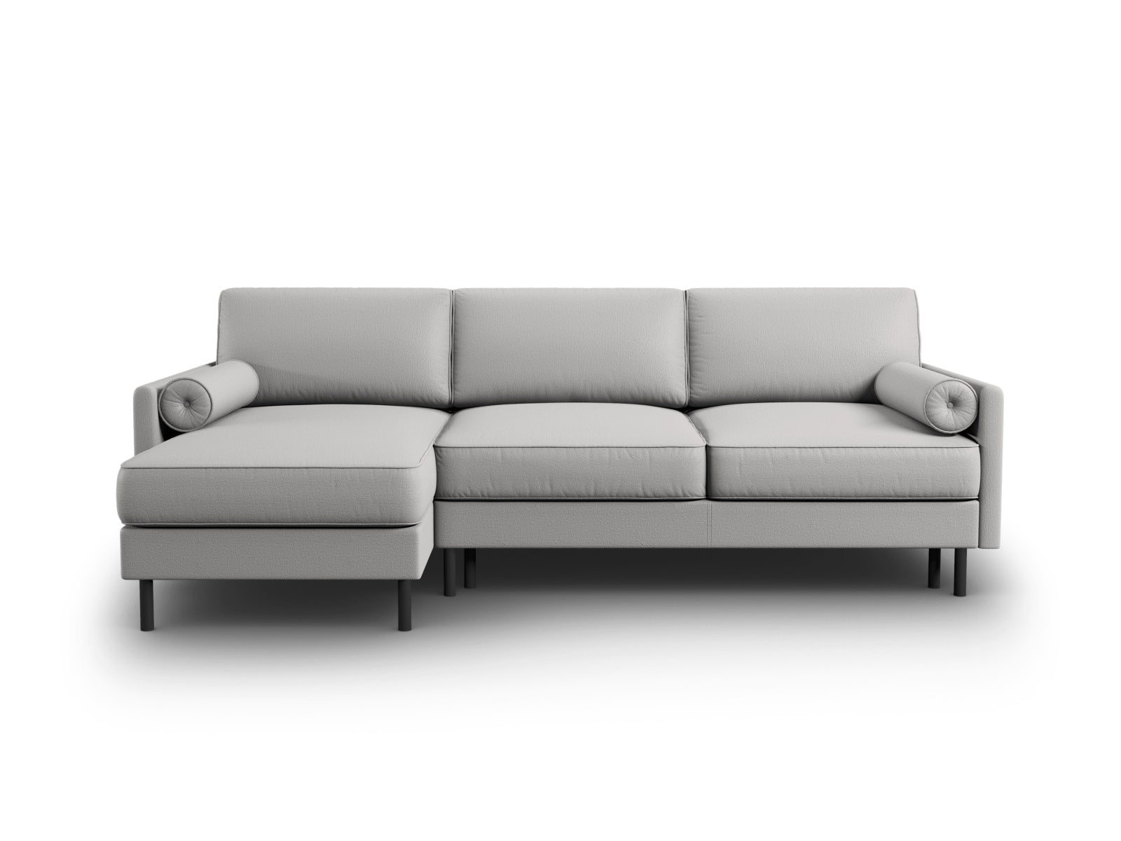 Scott Ecksofa links mit Schlaffunktion Stauraum 5 Sitzer in Light Grey präsentiert im Onlineshop von KAQTU Design AG. Ecksofa links ist von Micadoni