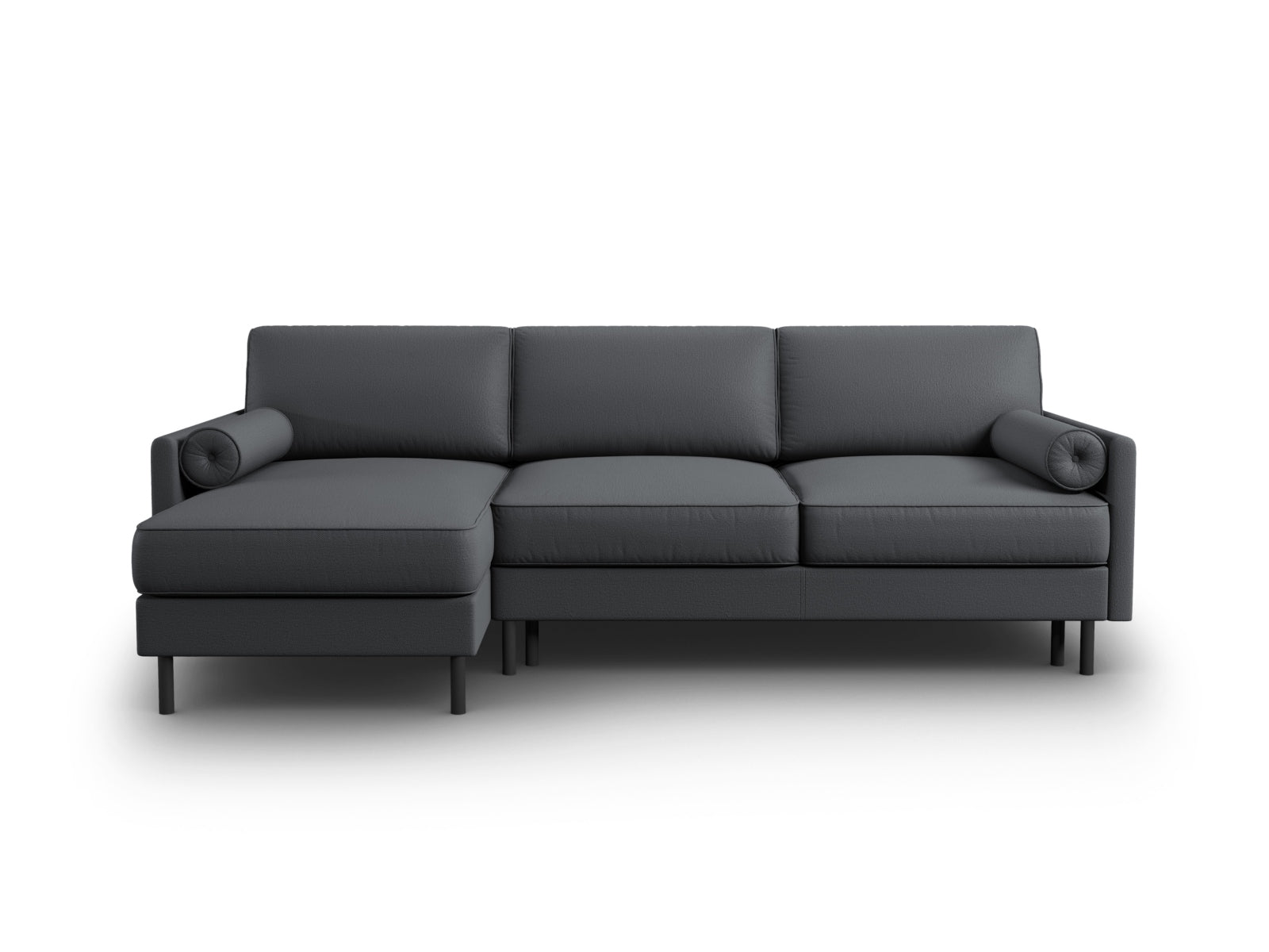 Scott Ecksofa links mit Schlaffunktion Stauraum 5 Sitzer in Dark Grey präsentiert im Onlineshop von KAQTU Design AG. Ecksofa links ist von Micadoni