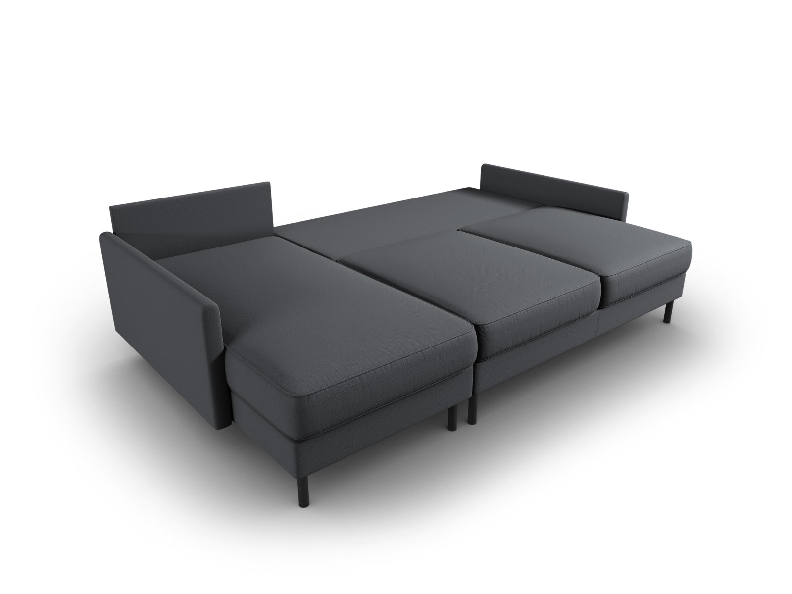 Stylisches Scott Ecksofa in Dunkelgrau, 5-Sitzer mit praktischer Schlaffunktion und Stauraum, perfekt für entspannte Abende und Gäste.