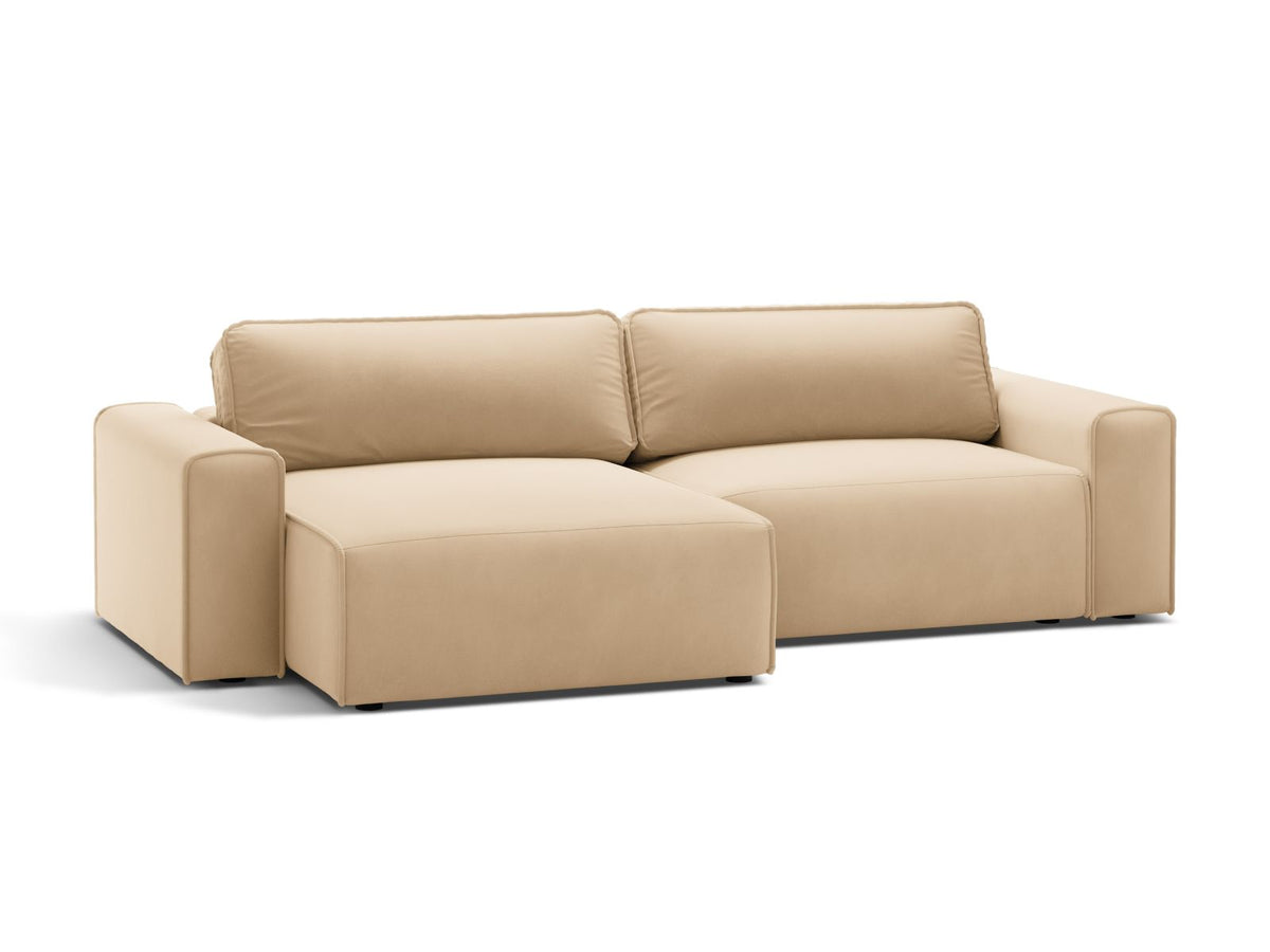 3-Sitzer Ecksofa links mit Schlaffunktion und Stauraum Victor in Nude-Paris präsentiert im Onlineshop von KAQTU Design AG. Bettsofa links ist von Micadoni