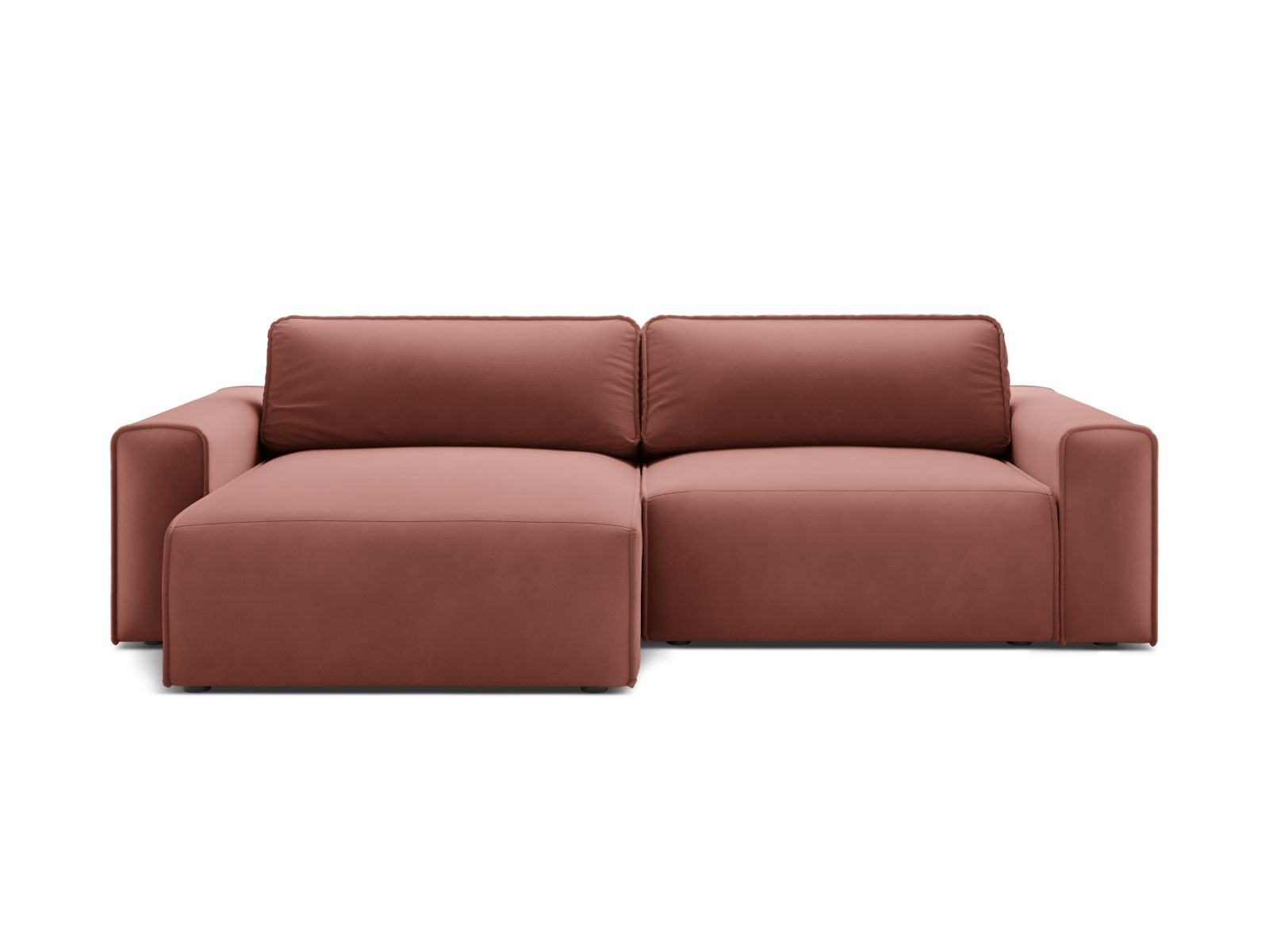 3-Sitzer Ecksofa links mit Schlaffunktion und Stauraum Victor in Pink-Paris präsentiert im Onlineshop von KAQTU Design AG. Bettsofa links ist von Micadoni