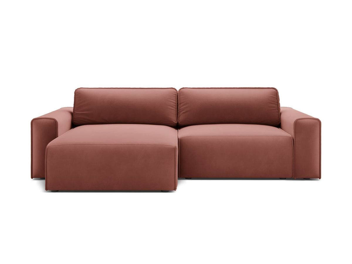 3-Sitzer Ecksofa links mit Schlaffunktion und Stauraum Victor in Pink-Paris präsentiert im Onlineshop von KAQTU Design AG. Bettsofa links ist von Micadoni