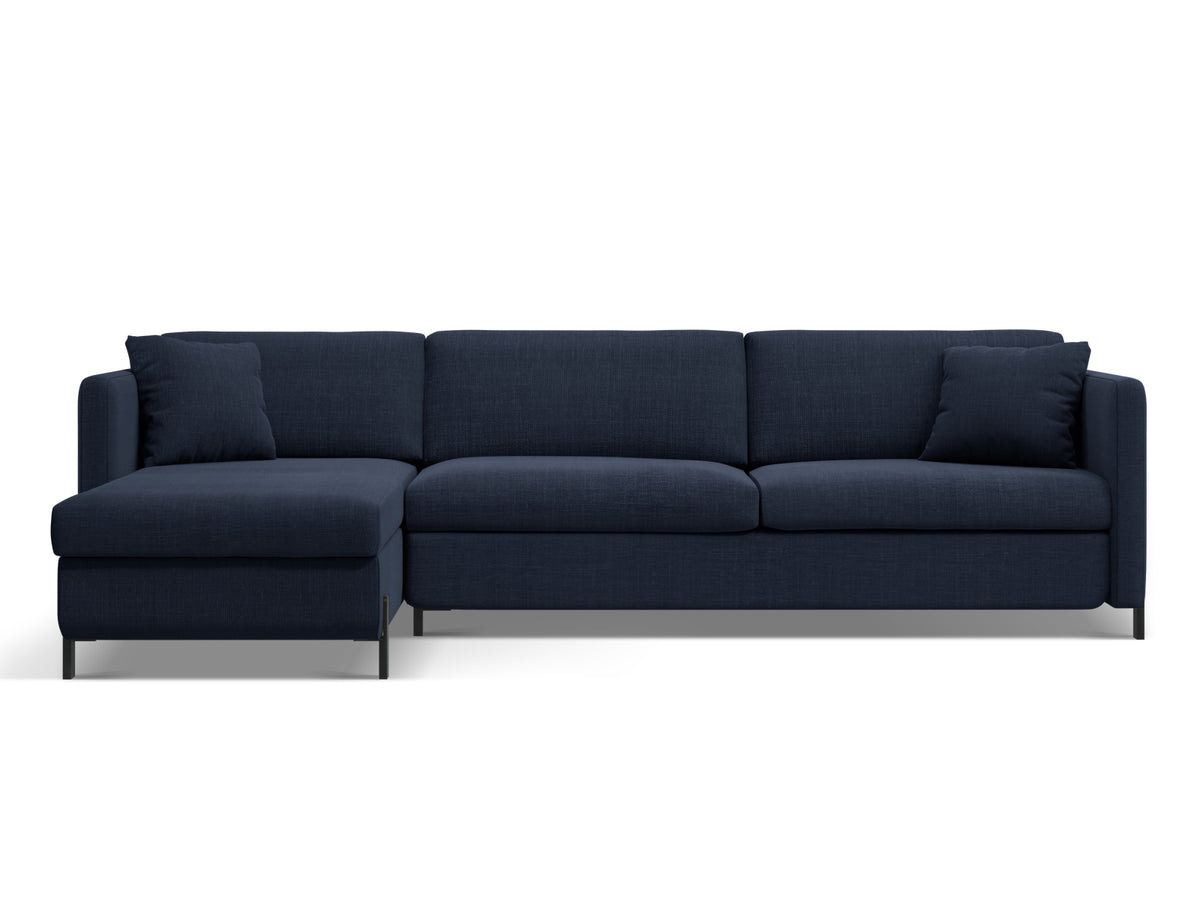 Gloria Ecksofa links mit Schlaffunktion und Stauraum 4 Sitzer in Blue-Bjorn präsentiert im Onlineshop von KAQTU Design AG. Bettsofa links ist von Micadoni