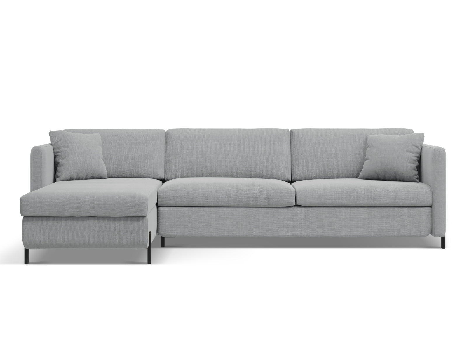 Gloria Ecksofa links mit Schlaffunktion Stauraum 4 Sitzer in Light Grey präsentiert im Onlineshop von KAQTU Design AG. Ecksofa links ist von Micadoni