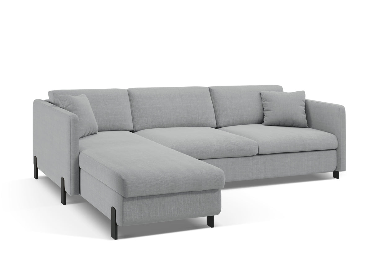 Gloria Ecksofa links mit Schlaffunktion und Stauraum 4 Sitzer in Light Grey-Bjorn präsentiert im Onlineshop von KAQTU Design AG. Bettsofa links ist von Micadoni