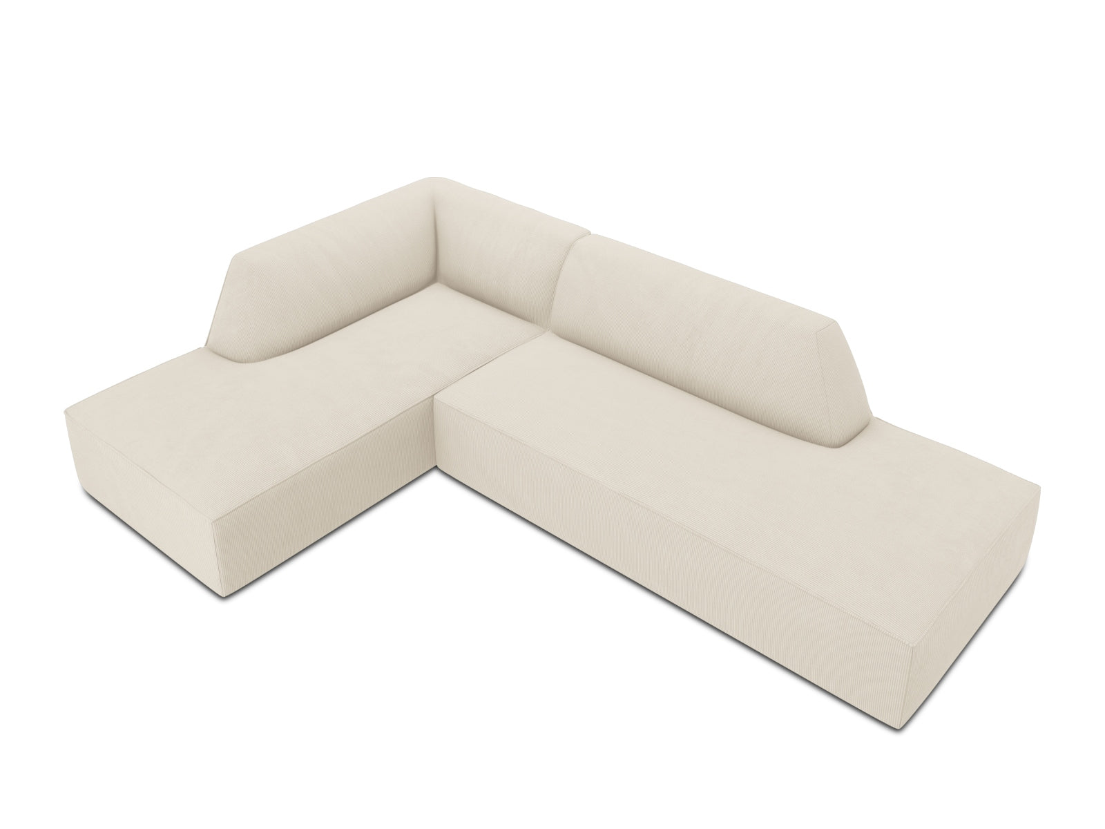 Stylisches Ruby Ecksofa mit offener linker Seite, perfekt für 4 Personen, vereint modernes Design und hohen Sitzkomfort.