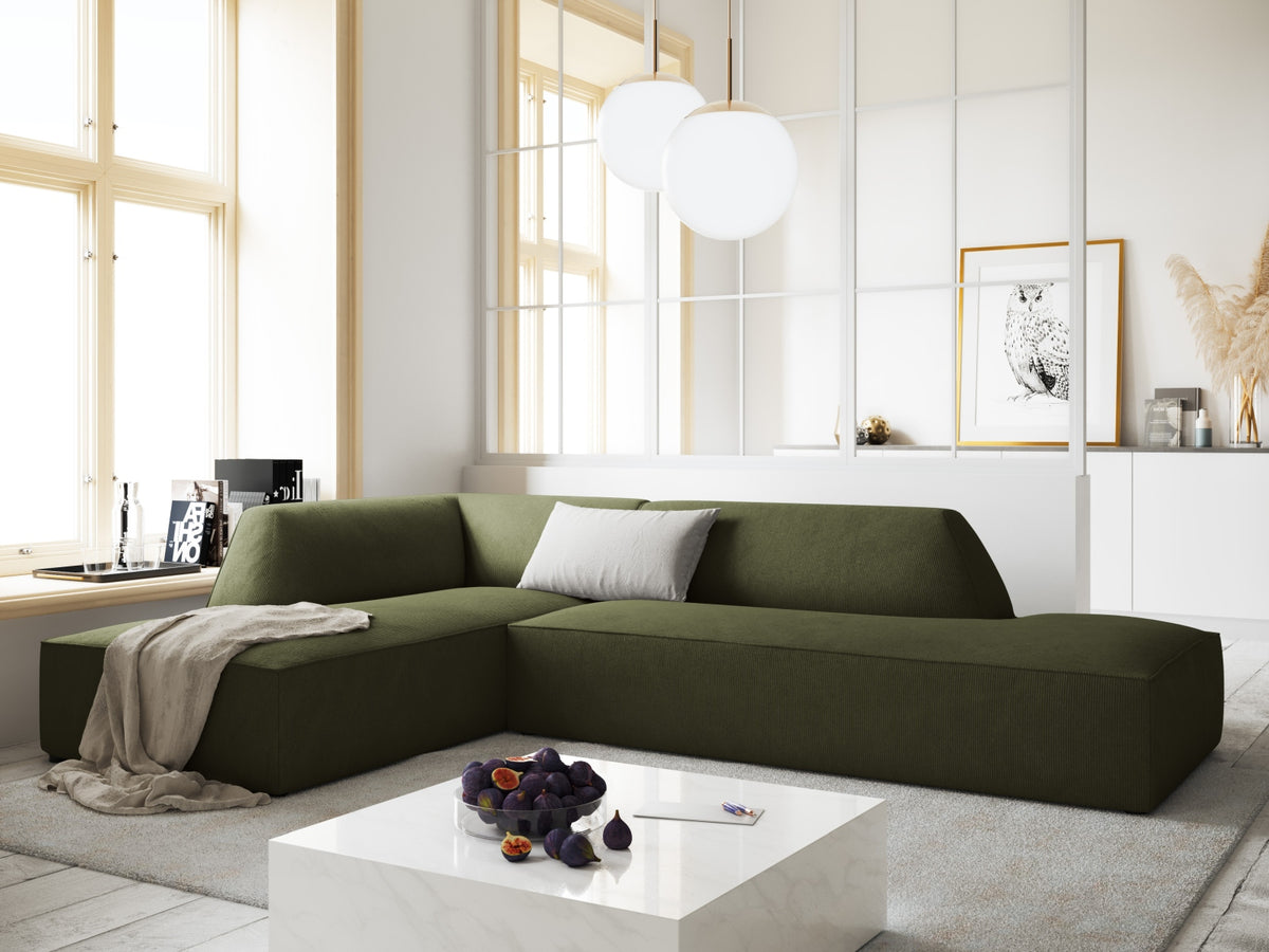 Ruby Modulares Ecksofa Open end links 4 Sitzer in Green-Scala präsentiert im Onlineshop von KAQTU Design AG. Ecksofa links ist von Micadoni