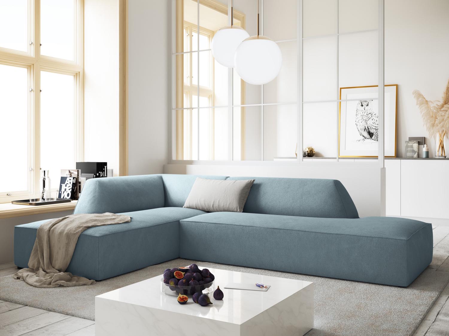 Stylisches Ruby Ecksofa mit offener linker Seite, perfekt für gesellige Runden, vereint modernes Design und hohen Sitzkomfort für bis zu 4 Personen.