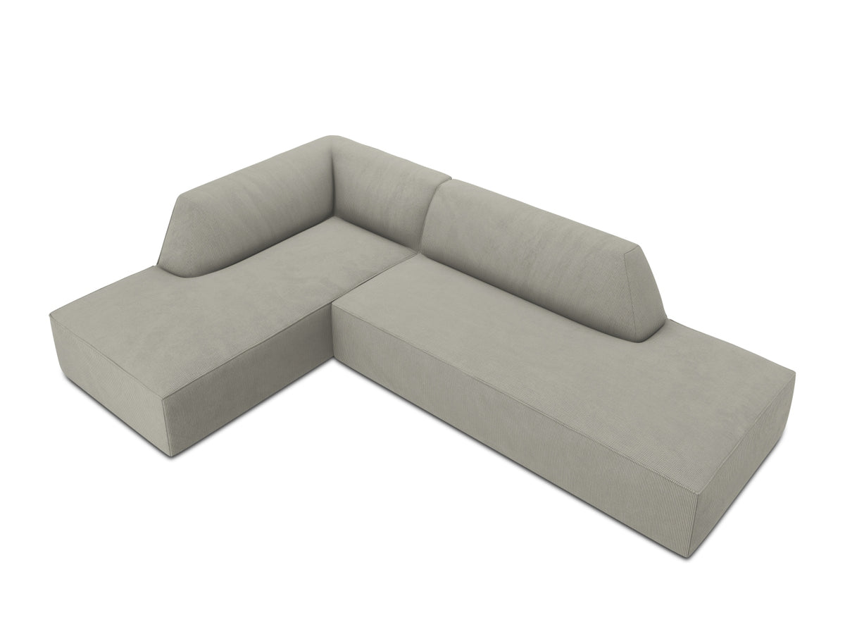 Ruby Modulares Ecksofa Open end links 4 Sitzer in Light Grey-Scala präsentiert im Onlineshop von KAQTU Design AG. Ecksofa links ist von Micadoni