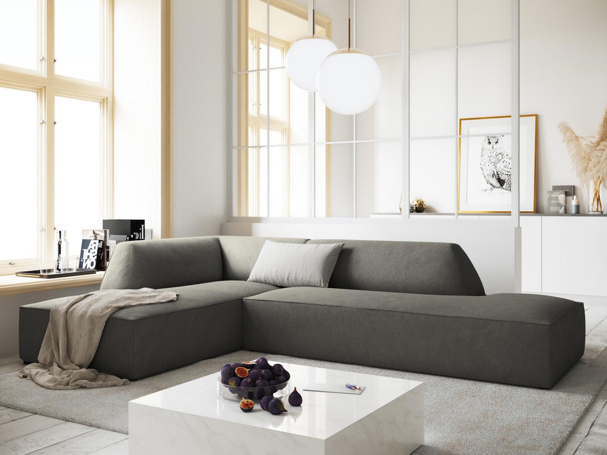 Ruby Modulares Ecksofa Open end links 4 Sitzer in Light Grey-Scala präsentiert im Onlineshop von KAQTU Design AG. Ecksofa links ist von Micadoni
