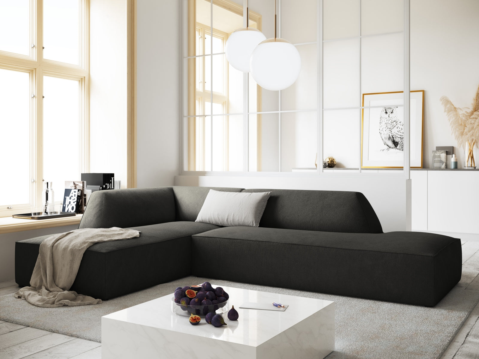 Entdecken Sie das stilvolle Ruby Ecksofa links 4 Sitzer von Micadoni – Komfort, Eleganz und Funktionalität für Ihr modernes Wohnzimmer.