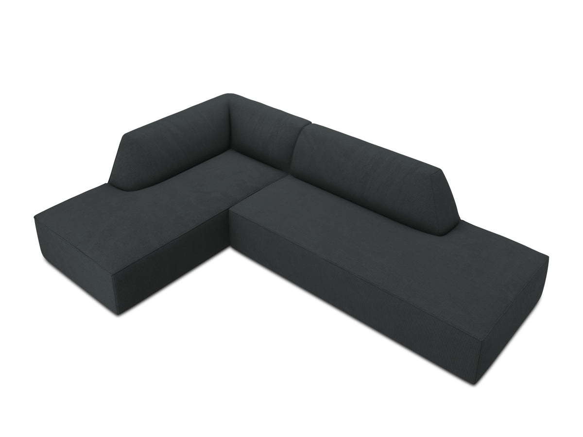 Ruby Modulares Ecksofa Open end links 4 Sitzer in Black-Scala präsentiert im Onlineshop von KAQTU Design AG. Ecksofa links ist von Micadoni
