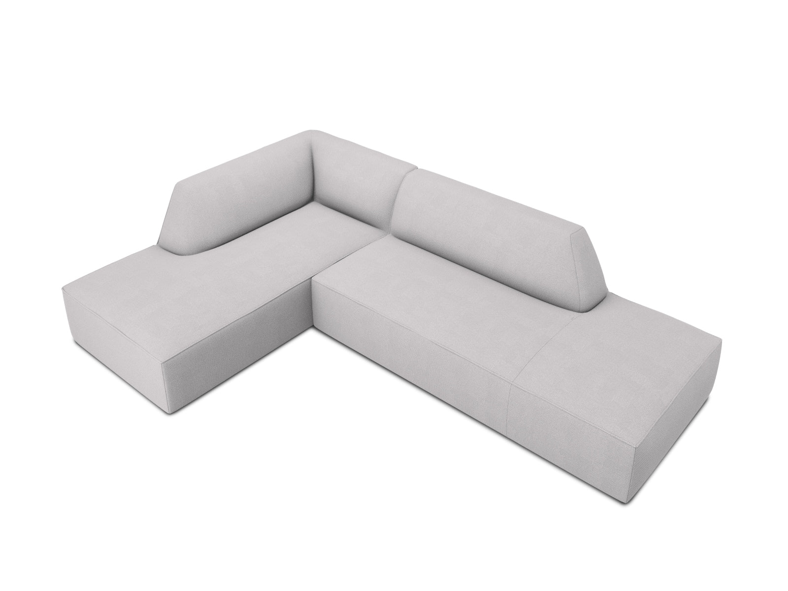Elegantes Ruby Ecksofa mit modularer Bauweise, linksseitig, 4-Sitzer in stilvollem Light Grey-Ottawa, perfekt für zeitgemäße Wohnkonzepte.